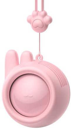 Ventilatore da Collo Mottinhil Mani Libere, Portatile, Senza piume, Ricaricabile via USB, Ufficio/Viaggi/Lavori Domestici, in giro, Piccolo e Leggero per Bambini/Adulti - D106 (Pink)
