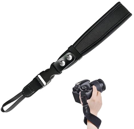 SUNNIFLY Kamera Handschlaufe, Universal Kamera-Handgelenkband, Neopren-Handgelenkschlaufe mit Schnellspannverschluss für Canon, Nikon, Sony Gelochte DSLRs
