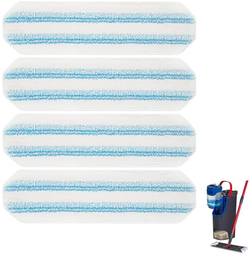 4 paños de microfibra de repuesto para mopa Vileda H2PrO y para O-Cedar H2PrO, almohadillas lavables y reutilizables