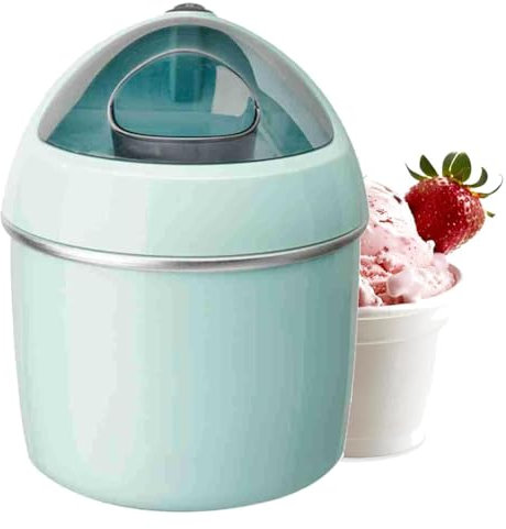 Small Household Ice Maker, Soft Ice Cream Machine, Capacity 800 Ml (2-5 Servings/Times), Removable Food Grade Liner, Manual Control, for DIY Ice Cream for Families and Children