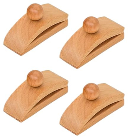 Wandteppich Aufhänger Holz – 4-Teilige Teppichklemmen Und Deckenhalter, Robuste Holzklammern Für Sicheren Halt | Praktische Aufhängung Für Teppich Läufer Stoff trockenba Schlafzimmer Wohnzimmer Büro