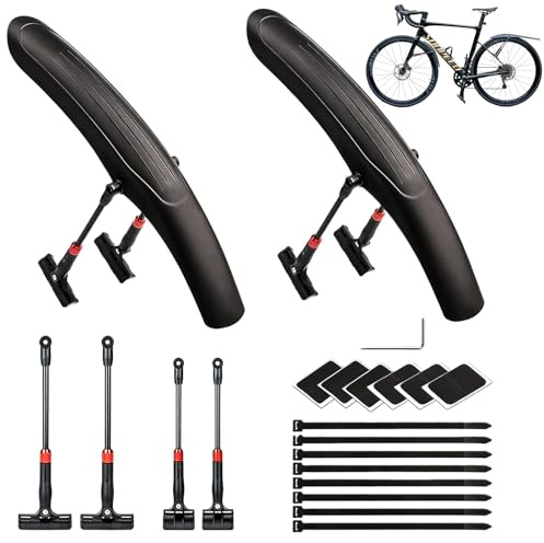 BYZESTY Kit De Garde-Boue De Vélo, Garde-Boue Réglable, pour VTT, Vélo De Route, Vélo De Ville