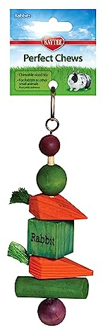 Kaytee Perfect Chews Hanging Wood Chew Toy for Pet Rabbits and Other Small Animals