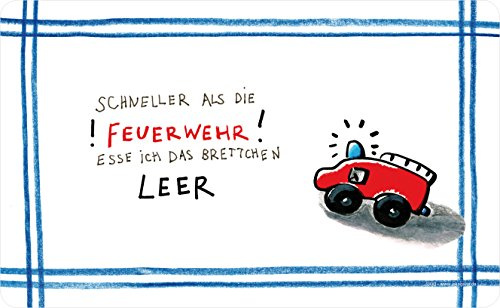 Inkognito Frühstücksbrettchen Stullenbrett - Motiv: Feuerwehr, Anlass:, Künstler/Verlag Saskia Bach, Art-Nr.: 68083