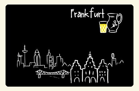 die stadtmeister Kühlschrankmagnet Skyline Frankfurt - als Geschenk für Frankfurter & Fans der Mainmetropole oder als Frankfurt Souvenir