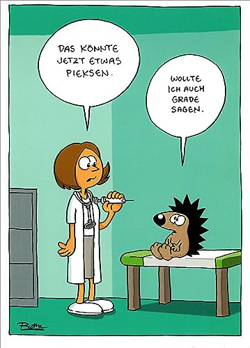 modern times Postkarte CARTOON - Motiv: ETWAS PIEKSEN, Anlass: Fun Cartoon/Satire, Künstler/Verlag: KÖPENICKER CG © RUTHE, Ralph/SHIT HAPPENS, Größe: A6