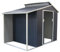 Gardiun Casetta Metallica Marlow con Portico 6,85 m² Esteriore 193x355x237 cm Acciaio Zincato Grigio Antracite