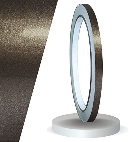 Zierstreifen anthrazit grau metallic Glanz in 5 mm Breite und 10 m Länge Folie Aufkleber für Auto Boot Jetski Modellbau Klebeband Dekorstreifen dunkelgrau Silber