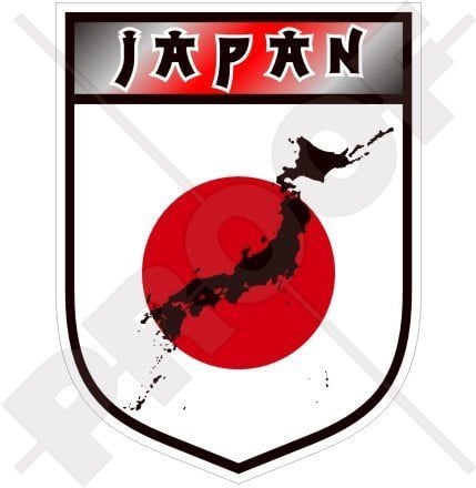 JAPAN Japanischer Nippon-Koku Schild 100mm Auto & Motorrad Aufkleber, Vinyl Sticker