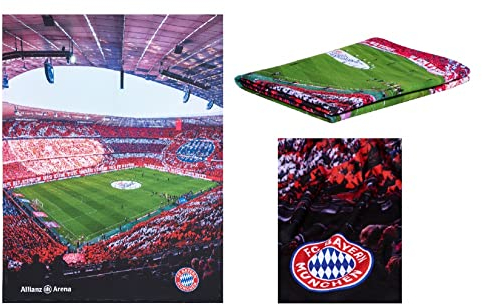 FC Bayern München Kuscheldecke - Allianz Arena - Decke Fleecedecke FCB