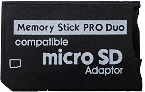 LXSINO PSP Adaptateur Memory Stick, Funturbo Micro SD vers Carte Memory Stick Pro Duo MagicGate pour Sony Playstation Portable, Appareil Photo numérique, caméra
