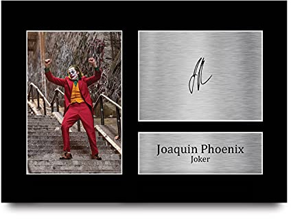 HWC Trading Joaquin Phoenix Joker Geschenke gedruckt Autogramm Bild für Film-Memorabilia Fans Signed - A4