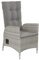LC Garden Roma Positionsstuhl, Dining Gartenstuhl in Natur, Outdoor Verstellsessel mit Polyrattan-Geflecht, Hellgrau