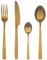BERGNER Q3453 Cuberteria de 24 Piezas en Acero Inoxidable Color Oro colección Livorno