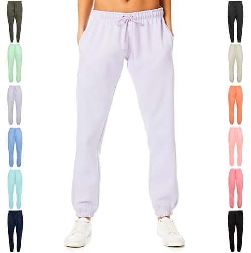 Light & Shade Damen Soft Touch Loungewear Jogginghose Jogger, Lavendel, M