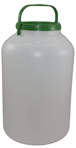 Acan Bidón de plástico de 17 litros de capacidad con asa. Recipiente de 39 x 39 cm para almacenamiento de líquidos. Envase grande para transportar o guardar líquidos