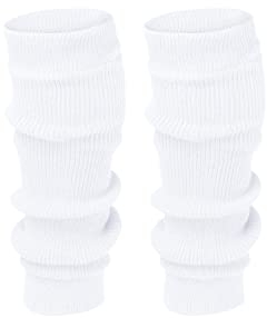 Novali® Frauen Schick Acryl Bein Wärmer Schmucklos Fluoreszierend 80er Gruppe Neon Ballett Tanzen Eis Skating Zubehör