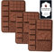 Vencilazy Silicone Chocolate Mould Mix Shape Break-Apart Chocolate Bar Mini Waffle Shape Heart Shape Fragments Square Shape Moulds 3 PCS Homemade Protein and Energy Bar Mold Candy Cake Decoration