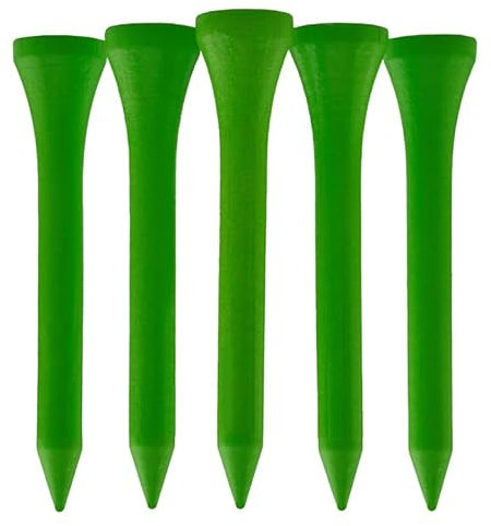 100 Stück Bambus-Golf-Tees | verschiedene Größen | umweltfreundliche und nachhaltige Bambus-Golf-Tees (54 mm Neongrün)