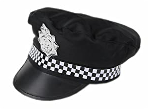 Sonnenscheinschuhe® Kostüm Mütze Polizist Karnevalsmütze Verkleidung Polizeimütze Fasching Fastnacht