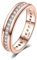 JewelryPalace Ringe Frauen Eheringe Ring Silber 925 Damen, Zirkonia Silberringe Trauringe Vorsteckring Hochzeitsringe Antragsring Memoirering Ewigkeitsring Ringe Set, Damen Schmuck Rosegold 46