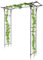 LEADZM Arche Métal Jardin, Arcade Mariage en Fer Revêtue de Poudre pour Plantes Grimpantes de Rose, 206x41x208cm Noir