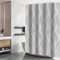 DAMAI Cortina de Ducha Poliéster Cortina de Baño Impermeable Cortina Bañera con 12 Ganchos para Ducha y Baño 180x200CM Gris