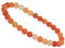 ELEDORO Stretch Armband aus echten Edelstein-Perlen (6mm) – Perlenarmband für stilvolle Eleganz (Aventurin orange)
