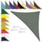 MENGH Toldo impermeable triangular resistente a la intemperie, poliéster premium, muchas longitudes y anchuras a elegir, incluye cuerdas de fijación, 2 x 2 x 3 m, color gris