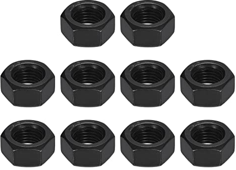 QUARKZMAN 7/16-20 Sechskant Muttern Karbonstahl Grad 8.8 Schwarz Oxide Sechseck Muttern für Schraube Bolzen Pack von 10