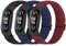 Janpso Lot de 3 bracelets pour Xiaomi Mi Band 7/Xiaomi Mi Band 6/Xiaomi Mi Band 5,Bracelet de montre de rechange en nylon sport réglable doux et confortable