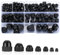 165 Pcs Alloy Steel Dome Cap Nuts - Acorn Hex Cap Nuts Assortment Kit - M3/M4/M5/M6/M8/M10/M12 (Black/Alloy Steel)