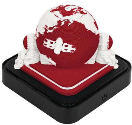 3D-Notizblock-Kalender 2024, Erd-Papierschnitzerei, 3D-Notizblock, Zeitmesserkalender mit LED-Licht, Kalender zum Abreißen, 3D-Kalender, 3D-Notizblock, Skulptur, Geschenk für Schule, Zuhause, Büro