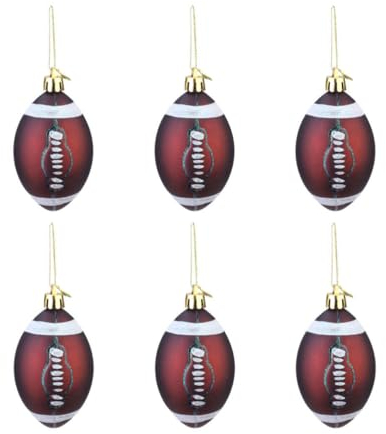 NUOBESTY 6st Weihnachtskugeln-Ornament Fußball-Baseball-Weihnachtskugel-Ornamente Weihnachtsbaum Ball Dekoration Dekorative Weihnachtskugel Christbaumschmuck Kugeln Mutter Spielzeug Tennis