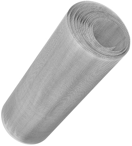 Rodent Wire Mesh Air Brick Covers, Large Size 304 Stainless Steel Metal Mesh Roll, Mouse Mice Insect Fine Mesh for Vents, Drain, Garden (106in x 11.8in, 20 Mesh)