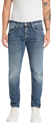 Replay Herren Jeans Willbi Regular-Fit Original, Blau (Medium Blue 009-1), 33W / 32L