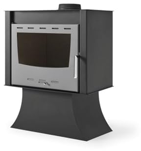 Estufa de leña modelo N 12.42 Kw | Chimenea de leña moderna para salón, cocina o habitación | Hogar de leña cassette insert