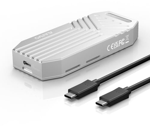 MAIWO Carcasa SSD M.2 NVMe de 40 Gbps, USB4 Tipo C, Ventilador Turbo Integrado, Compatible con Thunderbolt4/USB4/3.0/2.0, sin Herramientas, Capacidad de 8 TB, aleación de Aluminio para NVMe tamaño