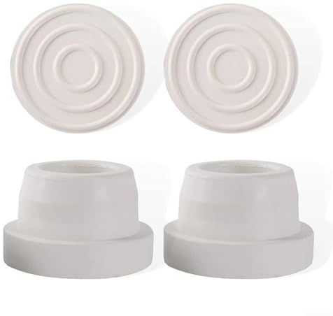 FACULX Gummistopfen für Schwimmbadleiter, Gummi, Poolleiter, Ersatzzubehör, rutschfestes Design, Weiß, 2 Stück