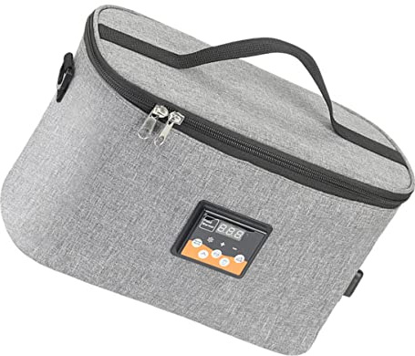 Alipis Babyflaschenwärmer Tasche Elektrisch 8l aus Oxford Stoff mit Flüssigkristall Thermostat Auto Wärmetasche mit Dc 12v Zigarettenanzünder Tragegriff und Echtzeit Temperaturanzeige