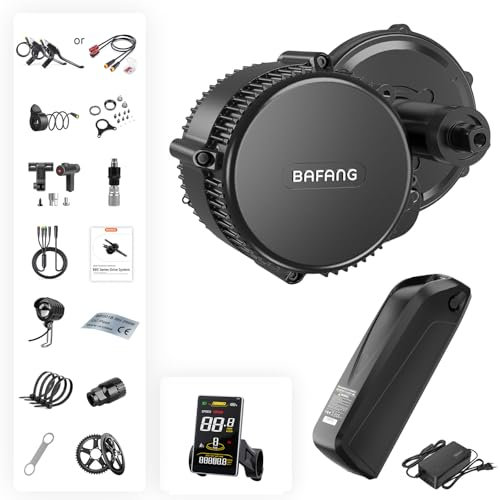 Bafang 750W 48V Mid Drive Kit Ebike Conversion Kit BBS02B, 48V19.2Ah Downtube Battery Electric Bike with SW2M58 Display and 44T Chainring, for 68-73MM Bottom Bracket Bike