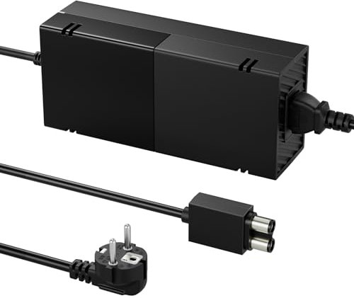 DINTYOU Fuente de Alimentación para Xbox One, Cargador Mando Xbox Fuente de alimentación 200-240V para Xbox One 100-240V, 220W (Versión Vás Silenciosa)