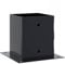 vidaXL Bases de poteau carrées 4 pcs anthracite 101x101 mm, base de clôture en béton, base de poteau de clôture, support de poteau en métal