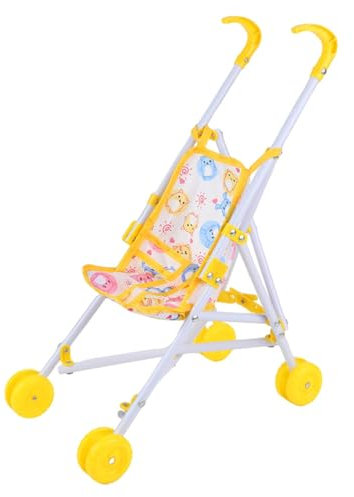 Puppenwagen Faltbarer Puppenbuggy Höhenverstellbar Kinderwagen Spielzeug Zusammenklappbar Kinder Puppenwagen Mit Gepolsterten Griffen Puppenbuggy Mit Verstellbarem Gurt Babyspielzeug