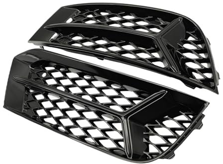 2 pcs a mesh anteriore a nido d'ape del paraurti inferiore grill grill grill cover for audi A3 2017-2020 Coperchio del telaio nebbia della nebbia