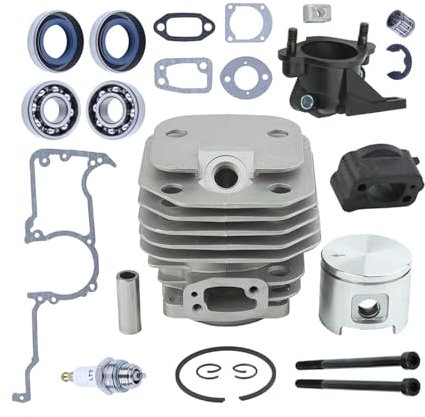LAERNPU Kit de Sello de Aceite de pistón de Cilindro de 48 mm for Motosierra Husqvarna 61, reemplazo de cojinete de bujía.