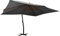 Sombrilla voladiza grande de 4 x 3 m con poste de madera para exteriores, jardín, piscina, patio, playa, sombrilla