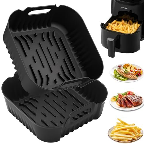 Silicone per Friggitrice ad Aria per Cosori 2L, Teglie per Friggitrice ad Aria, Accessori Airfryer in silicone riutilizzabili