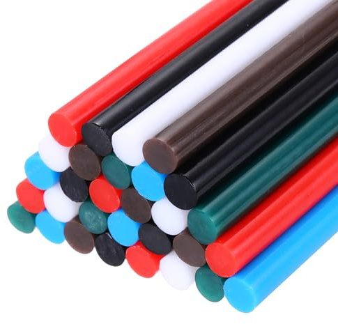 sourcing map Lot de 30 mini bâtons de colle chaude 1,1 x 20,3 cm, 6 couleurs