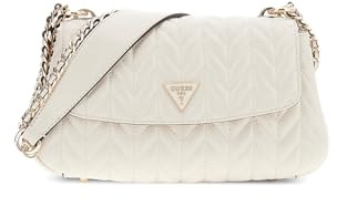 GUESS Umhängetasche Schultertasche Cheryl Convertible Xbody Flap Stone creme